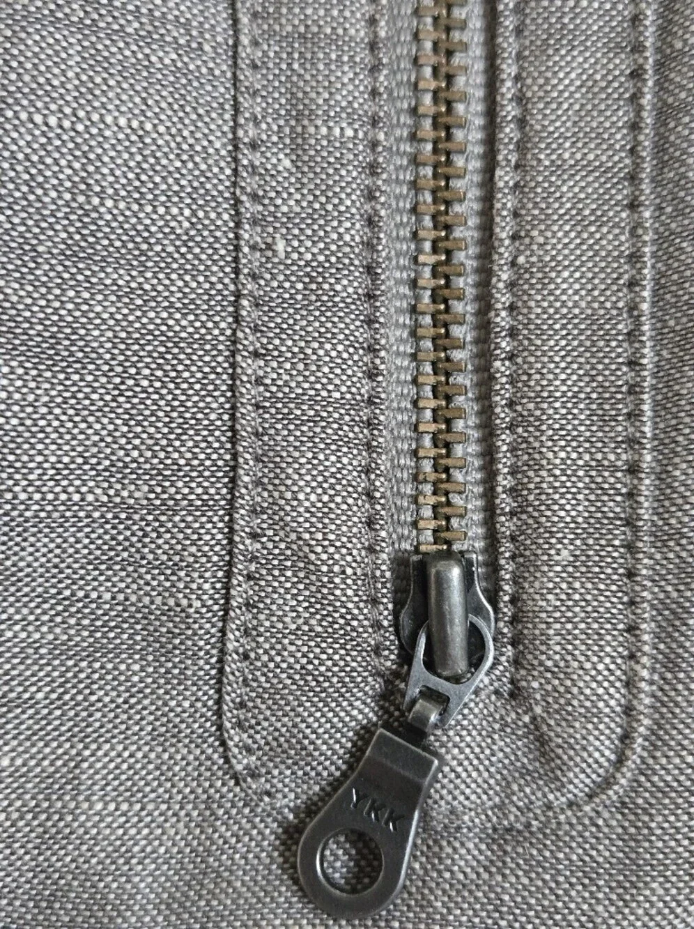 NIC+ZOE Taupe Linen-Blend Sundown Moto Jacket